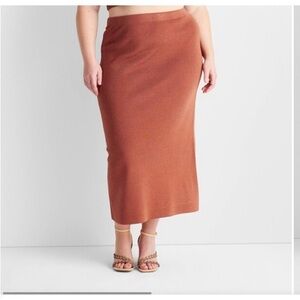 Future collective Women's Plus size Brown Skirt